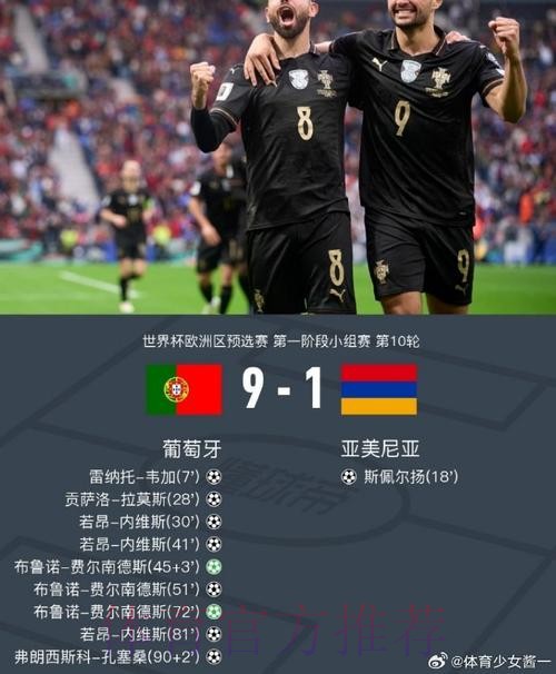 葡萄牙9比1狂胜晋级世界杯！C罗停赛，B费、若昂·内维斯双戴帽